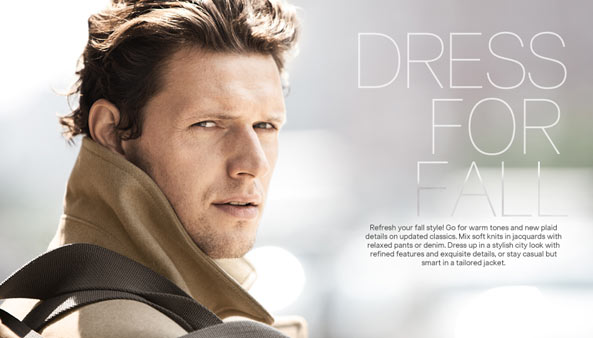 H&M Dress for fall 2011男裝廣告 高清圖片