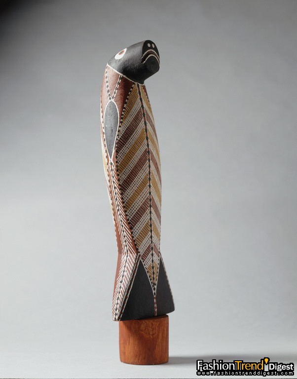 Aborginal Carving of a Dugong presented to The Queen by the Governor General of Australia, Sir William Deene 2000, and carved by the artist, Stephen Kawurlkku. 