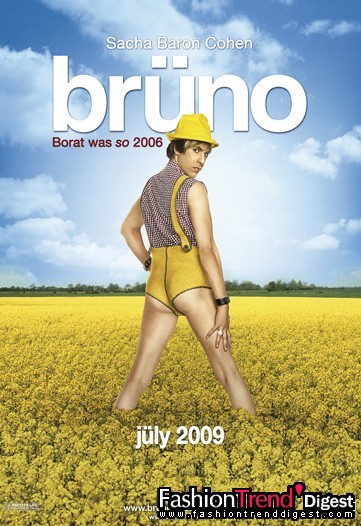 7月9日：Brüno推出了自己的同名電影。圖為電影海報。 